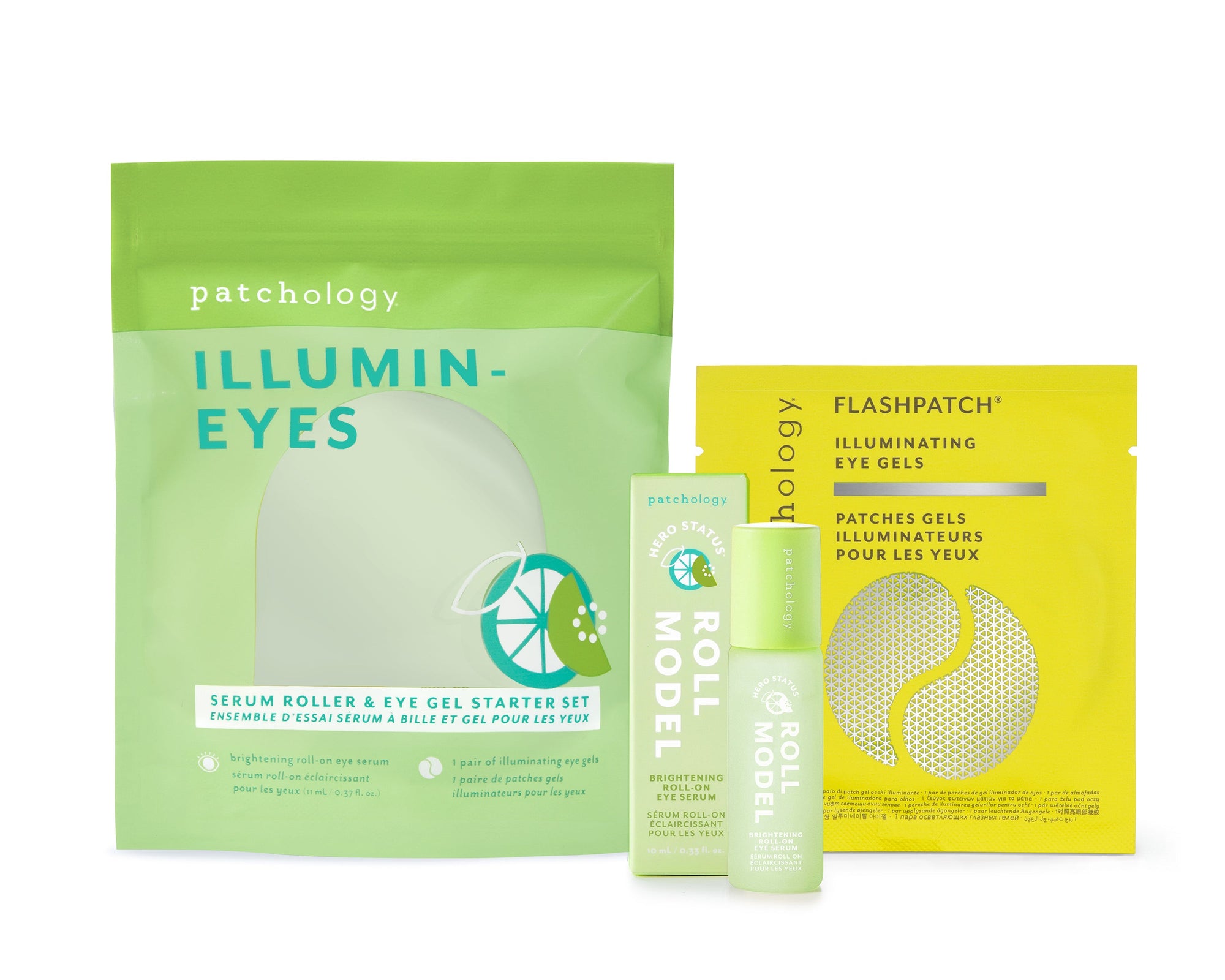 Patchology Hero Status Roll Model Brightening Eye Serum Booster Kit