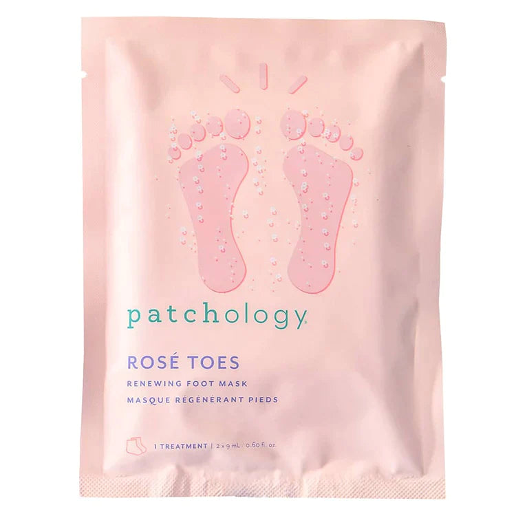 Patchology Serve Chilled Rosé Toes, Renewing & Protecting Foot Mask, 1 ct